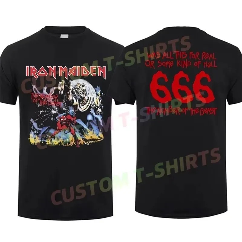 100% ư Ƽ I-Irons Stranger Number of The Beast Black By Maidening Ƽ ׷  ƮƮ S-3XL